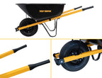 True Temper Wheelbarrow with Pneumatic Tire and Steel Handles, 6 Cu. Ft