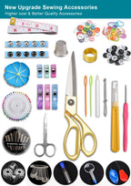 Cebelo Large Sewing Kit for Adults: 2-Year Supply for Home Mending (Brown)