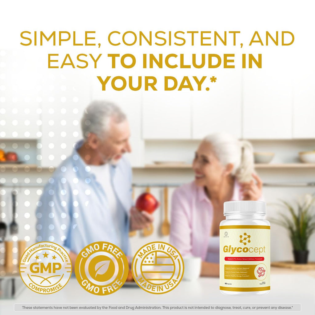 Glycocept - Glycocept Advanced Formula Support Capsules All Natural Premium Ingredients Maximum Strength, Daily Pills Support Vitamins for Health and Wellness, 60 Capsules for 1 Month