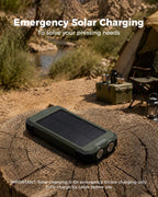 BLAVOR Solar Power Bank 10,000mAh Portable Wireless Charger for Cell Phones
