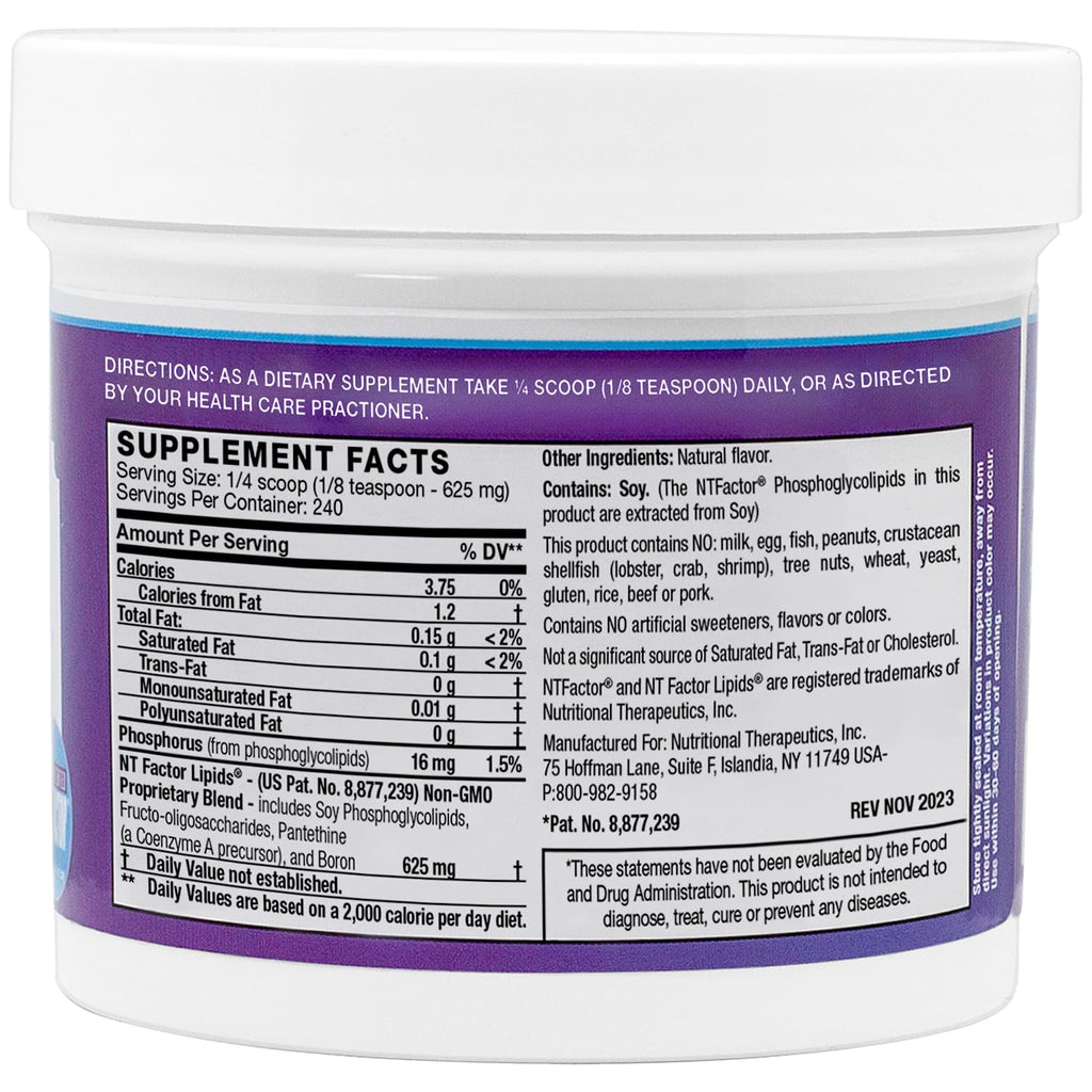 Nutritional Therapeutics NTFactor Lipids Powder, Aging & Cellular Support, 240 Servings