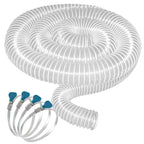 Qucship 2-1/2" x 10' Heavy-Duty PVC Dust Collection Hose, Puncture-Resistant, Flexible Clear PVC Fume Hose with Carbon Steel Wire Coil for Dust Collection Systems