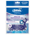 Oral-B Glide Peppermint Dental Floss Picks with Arctic Peppermint Oil Flavor, 75 Count, Pack of 3
