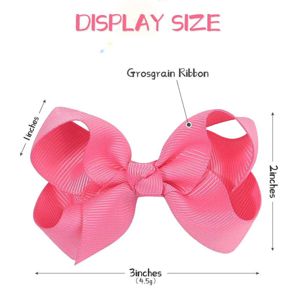 YHXX YLEN 80PCS 3Inch Hair Bows for Girls Grosgrain Ribbon Toddler Hair Bow