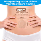 100PCS Castor Oil Patches, FDA/MDR Certified Carrier Patches for Castor Oil | Medical-Grade Self-Adhesive Pads | Belly Button Patch for Caster Oil, Portable Breathable Anti Leakage Anti-Slip No Wash