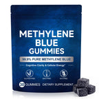 Methylene Blue Gummies 5mg Per Serving, Supports Cognitive Function, Cellular Energy, Mental Focus, Antioxidant Activity, 99.9% Pure, Vegan | 30 Gummies