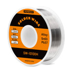 TOWOT 63-37 High Purity Tin Lead Rosin Core Solder Wire for Electrical Soldering, Content 1.8% Solder Flux (1.0mm, 100g)