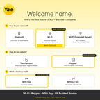 Yale Security Assure Lock 2 Deadbolt, Black Suede Keyed Smart Entry Door Lock with Wi-Fi Connected Keypad for Code Entry and Remote Access, YRD410-WF1-BSP