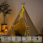Metaku Globe String Lights Battery Operated Fairy Light 26ft 60LED & Remote