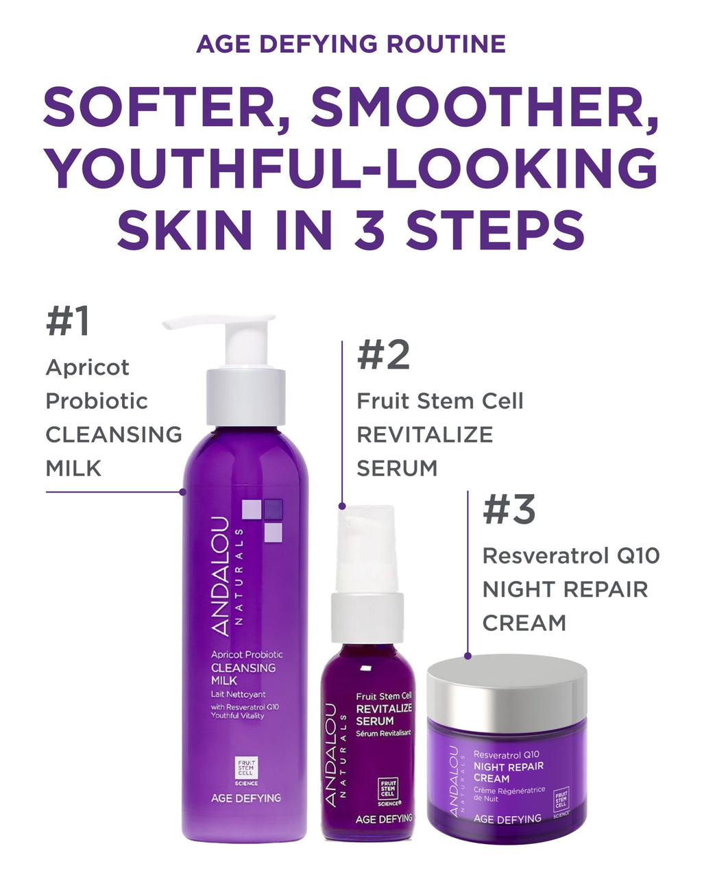 Andalou Naturals Age Defying Resveratrol Q10 Night Repair Cream - Anti-Wrinkle Moisturizer to Hydrate & Smooth - CoQ10 & Resveratrol for Dry Skin - 1.7 oz