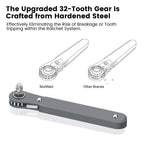 MULWARK 20pc 1/4 Ultra Low Profile Mini Ratchet Wrench Close Quarters Screwdriver Set with High Torque - Right Angle EDC Tool with 90 Degree Mini Offset Reversible Drive Handle & Multi Hex Bits Set
