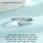 Yesteel Grandma Gifts Grandma Ring, I Love You Grandmother Hug Rings Grandma Jewelry Grandma Birthday Christmas New Best Great Grandma Mothers Day Gifts for Grandma