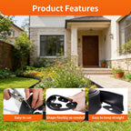4-in 100-ft Plastic Landscape Edging Decoration, Equipped with 150 Stakes