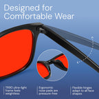 livho Blocking Gaming Glasses Blue Green Light for Computer Sleeping, Dual Coatings Red Lenses, for Women & Men