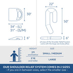 MedCline Shoulder Relief System, Bed Wedge Pillow for Shoulder Pain Relief with Therapeutic Body Pillow, Insert, and Covers, Inclined Sleep Position with Arm Pocket, Large for 5'10" and Above