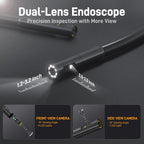 Teslong Dual Lens Endoscope with Light, Mechanic Borescope Inspection Camera, Fiber Optic Scope, Flexible Snake Probe for Automotive, HVAC, Wall & Home Inspections (16.5FT)