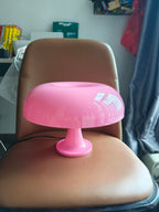 Anykonio Pink Mushroom Lamp, Mid Century Modern Table Lamp for Bedroom, Minimalist Mushroom Decor Bedside Small Lamps, 2700K(Bulb Included, Plug Powered)