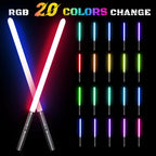 TQQALCYS Lightasaber, Type-C Rechargeable Sword Toy for Kids Cosplay, 2PCS