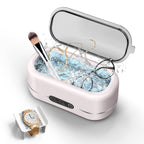 BYASKZIV Jewelry Cleaner Ultrasonic Machine, Upgraded 48KHz Ultrasonic Cleaner with 304 Stainless Steel for Jewelry, Eyeglasses, Rings, Watch Strap, Dentures-Pink