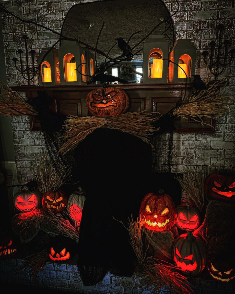 Hompavo 【Upgraded】 Flame Lights with Remote, Timer, 4-Mode Rechargeable