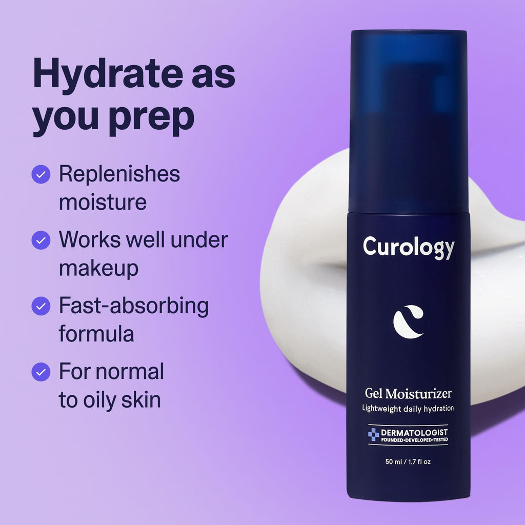 Curology Everyday Skincare Bundle, Gentle Facial Cleanser, Acne Body Wash (2% Salicylic Acid), and Daily Gel Face Moisturizer with Hyaluronic Acid