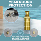 Poolzilla Pool Safety Cover Brass Anchors for Concrete and Pavers - 5 Pack - Universal Fit