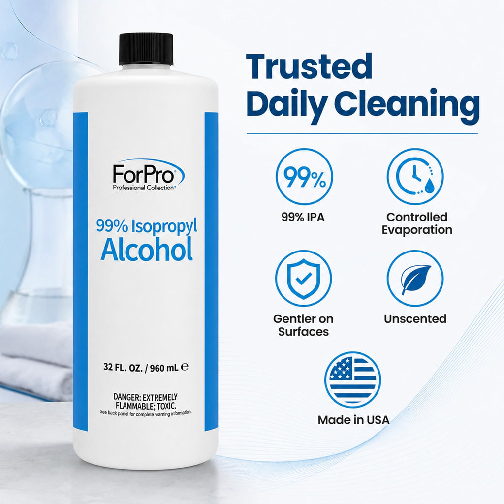 ForPro 99% Isopropyl Alcohol (IPA), 32 Fl Oz (960ml) – Pure & Unadulterated Concentrated Alcohol
