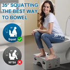 WBKATN Foldable Toilet Stool Squat, 7 Inch Healthy Squatting Potty for Adults with Anti-Slip Feet, Portable Travel Poop Stool Adult, Lightweight & Easy Storage Bathroom Toilet Step Stool, Gray