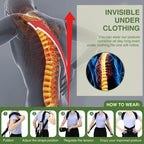 ZHUNPOCT Posture Corrector Back Support for Hunched Back, Kyphosis and Vertebral Compression Fracture Men and Women (Large)