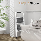 HBTower 2 Step Ladder,2 Step Stool for Adults Folding Step Stool with Cushioned Handle with Wide Anti-Slip Pedal Ergonomic Design