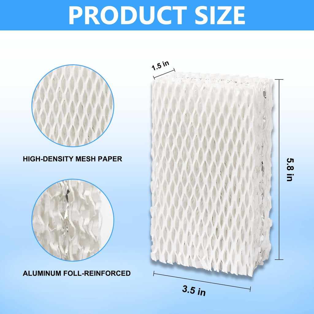 8 Pack Wf813 Eqwf813 Humidifier Filters Compatible with Equate Eqwf813 Eq-2119-Ul Relion RCM-832 RCM-832N ProCare PCCM-832N Cool Mist Humidifier Replacement Filter, White