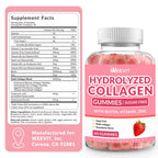 Sugar Free Collagen Gummies for Women, Collagen Protein Type I,II,III,V,X with Biotin Vitamin C D B12, Hydrolyzed Collagen Peptides Gummies for Immune Digestion Skin Hair Nails Energy Bone