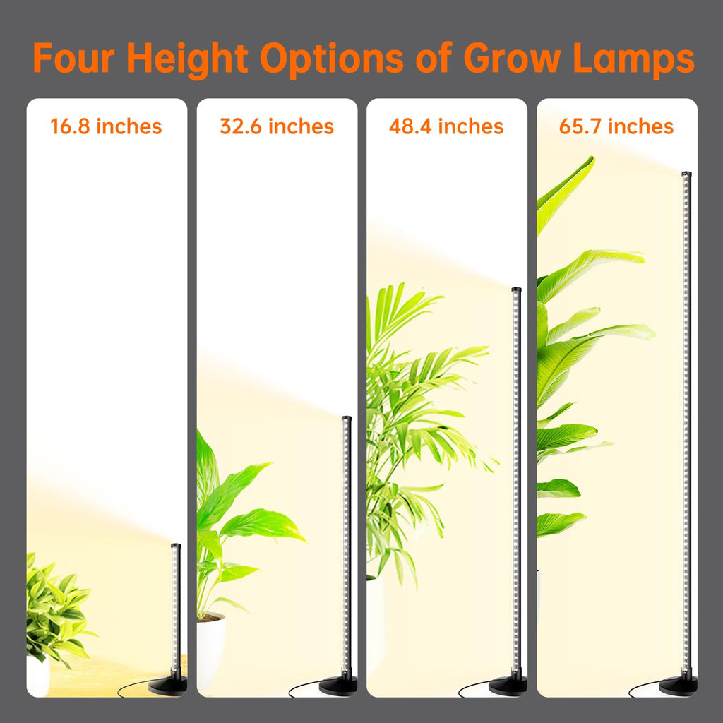 Bstrip T10 Vertical Grow Light, Full Spectrum Plant Light, 16in-65in