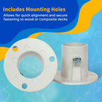 Blue Wave NE1228PR Aluminum Deck Flanges for Above Ground Pool Ladder - Pair