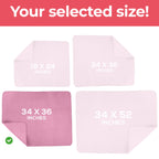 Utopia Bedding Washable Underpads 34" x 36" (Pack of 4), Waterproof Reusable Heavy Absorbency Incontinence Bed Pads for Adults, Kids, Elderly and Pets, Bedwetting Pads for Sofa and Couch (Pink)