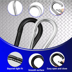 30 Pack 3" Heavy Duty Carabiner Clips, M8 Sliver Galvanized Steel Spring Snap Hooks, Rust-Resistant Keychain Clips for Hammock, Camping, Hiking, Fishing, Swing Set
