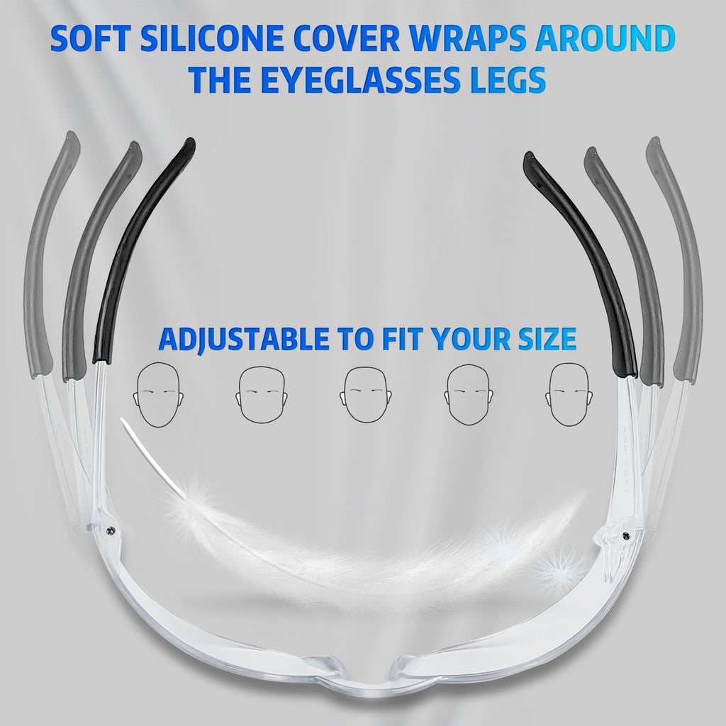 Salfboy Clear Safety Glasses Bulk of 50 Ansi Z87.1 Certified for Scratch Impact Resistant Lens Protective Eyewear for Work, Lab, Construction