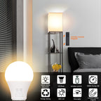 Gupuzm A19 LED Remote Control Bulbs, 800LM 9W, Equivalent to 60W Bulbs, Dimmable Bulb with Remote Control 3000K-6000K, E26 Base, CRI 80+,2.4GHz, Lifespan Over 25,000 Hours (9W-1 Remote-1 Bulb)