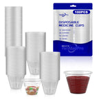 ReliMedPro Disposable Medicine Cups, 100 Pack, 1 oz (30 ml), Graduated
