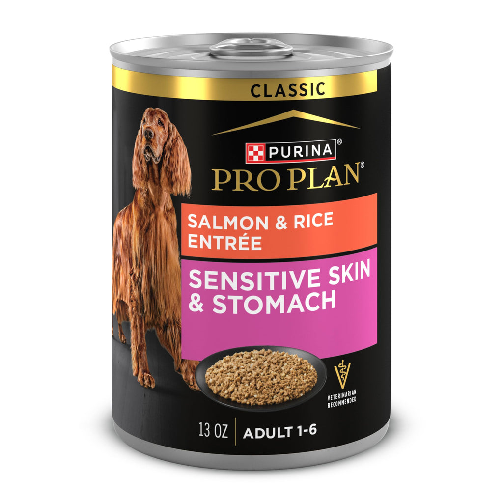 Purina Pro Plan Sensitive Skin & Stomach Wet Dog Food, Salmon, (12) 13 oz