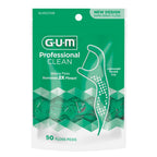 GUM Professional Clean Dental Floss Picks, Extra-Strong Shred-Resistant Flossers with Easy-Grip Handle, Fresh Mint Flavor, 90 Count (Pack of 6) 540Total