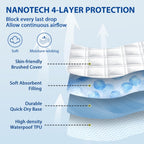 Queen Mattress Protector Waterproof, Mattress Pad Fitted Deep Pocket 8"-21"