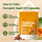 VivoNu Pumpkin Seed Oil with Saw Palmetto Capsules | Cold Pressed, Pure Virgin Oil, Essential Fatty Acids & Phytosterols | 300 SoftgelsSupports Hair, Urinary, Bladder & Prostate Health | Non-GMO