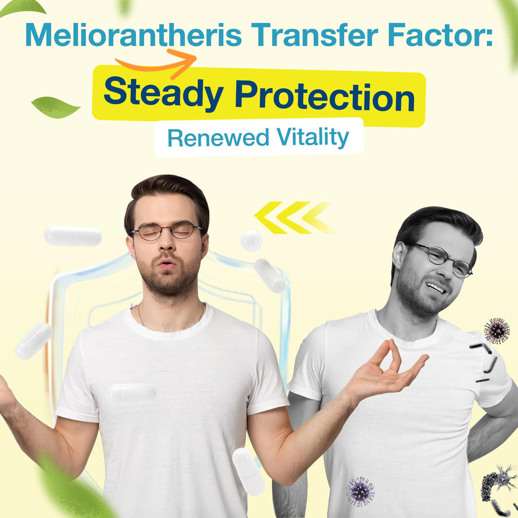 Meliorantheris Transfer Factor 1800mg | Colostrum & Egg Yolk Extracts with Zinc and Selenium | Immune & Cognitive Support | 90 Capsules（2 Bottle）