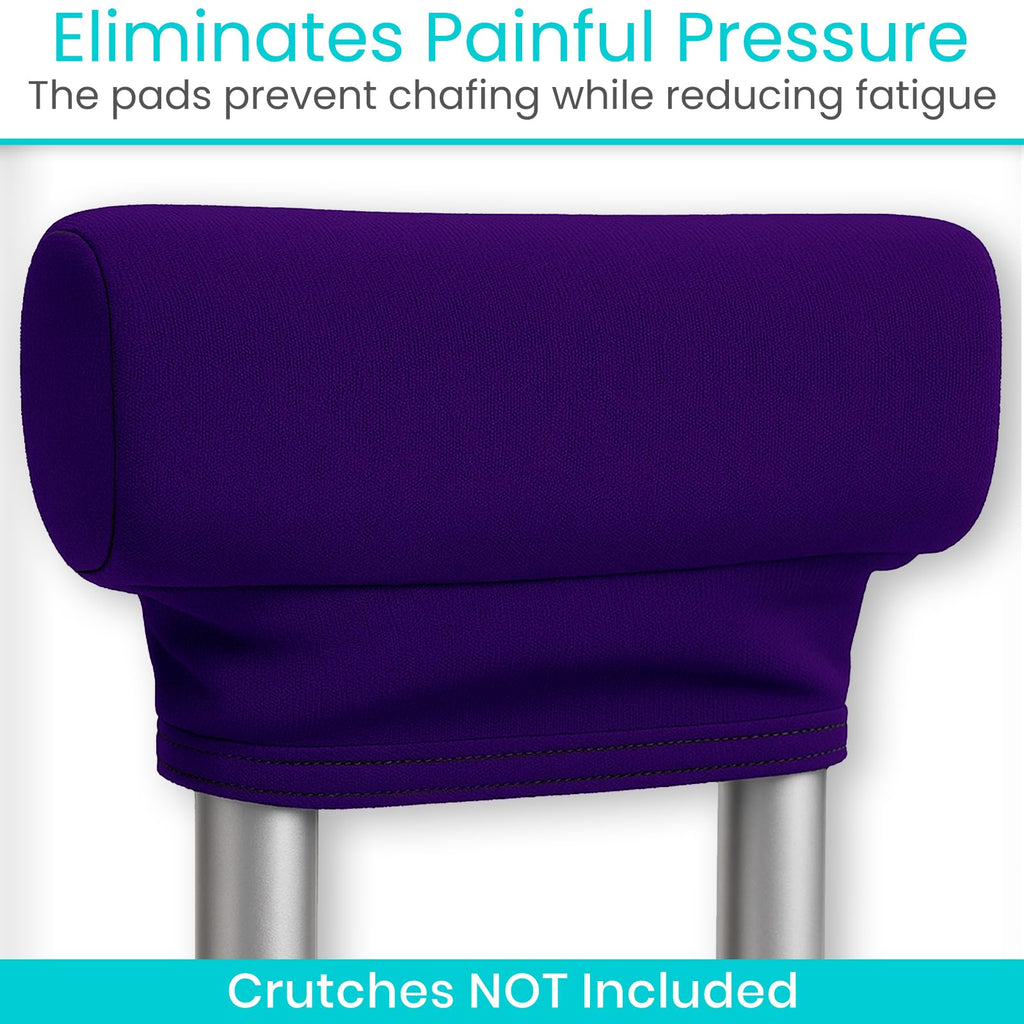 Vive Premium Crutch Pads & Hand Grips - Comfortable, Breathable, Machine Washable Padding - Moisture Wicking & Odor Reducing Pillow Accessory Covers for Adult & Youth Walking Crutches
