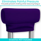 Vive Premium Crutch Pads & Hand Grips - Comfortable, Breathable, Machine Washable Padding - Moisture Wicking & Odor Reducing Pillow Accessory Covers for Adult & Youth Walking Crutches