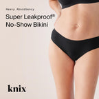 KNIX Super Leakproof Bikini - Period Underwear for Women - Machine Washable, Reusable - Black, Small (1 Pack)