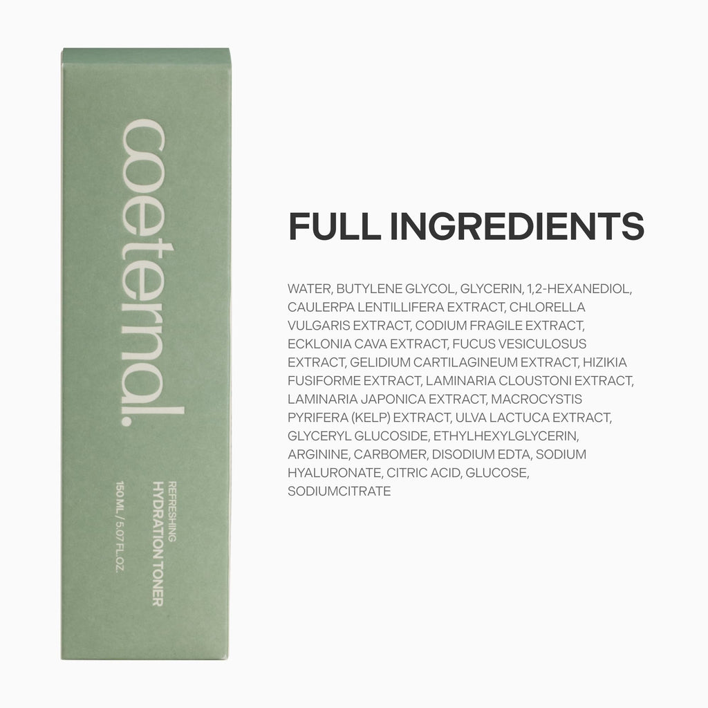 Coeternal Refreshing Hydration Toner, Korean Face Toner with Hyaluronic Acid & Algae11, Hydrating & Calming for Glass Skin, Dry or Oily Skin, K-Beauty Skincare 150ml / 5.07 fl.oz.