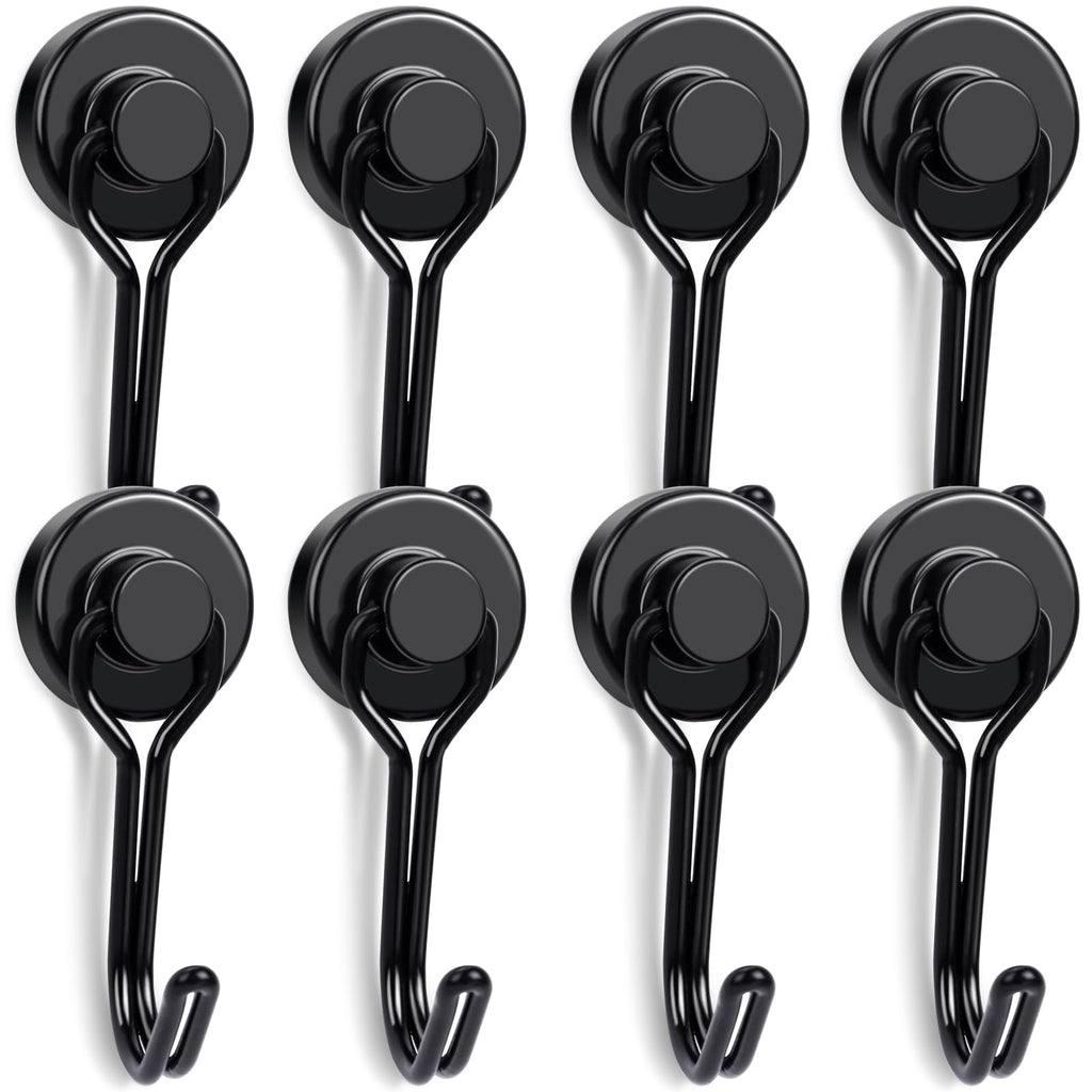 E BAVITE Swivel Swing Magnetic Hooks 40LBS Black Refrigerator Magnet Hook