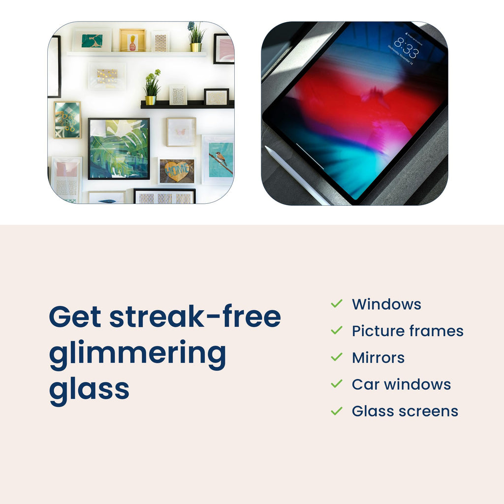 Truly Free Natural Glass Cleaner - Removes Dirt & Debris for Sparkling Clean Windows & Glass Surfaces at Home, Office & Garage, Includes: 1 Refillable Empty Bottle (16oz) & 2 Refills (3oz ea)